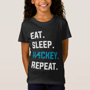 Eat Sleep Hockey Repeat Goalkeeper Goalie Player T-Shirt
