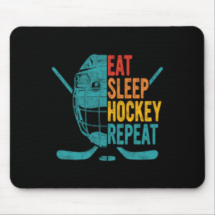 Eat Sleep Hockey Repeat Hockey Fun Ice Hockey  Mouse Mat
