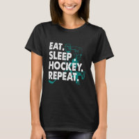 Eat Sleep Hockey Repeat Hockey  Kids Youth Women