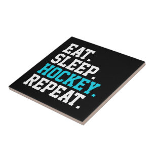 Eat Sleep Hockey Repeat -Hockey Lovers    Tile