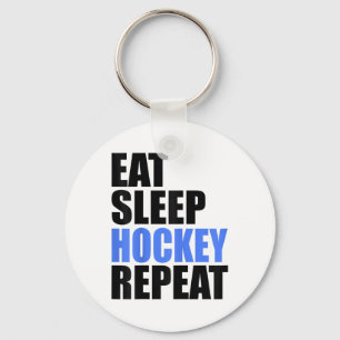 Eat Sleep Hockey Repeat Ice Field Skating Canada _ Key Ring