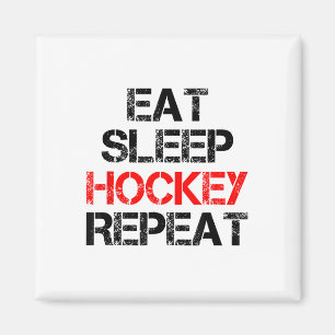 Eat Sleep Hockey Repeat Ice Field Skating Canada Magnet