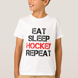 Eat Sleep Hockey Repeat Ice Field Skating Canada T-Shirt