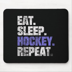 Eat Sleep Hockey Repeat Ice Hockey Field Hockey Co Mouse Mat