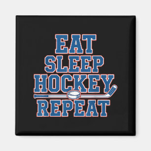 Eat Sleep Hockey Repeat Ice Hockey For Teens Kids  Magnet