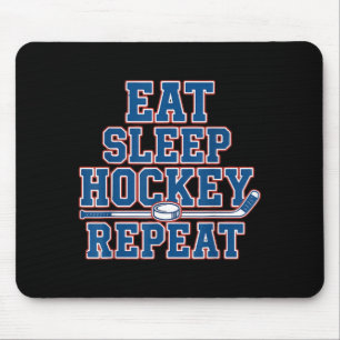 Eat Sleep Hockey Repeat Ice Hockey For Teens Kids  Mouse Mat