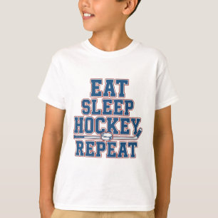 Eat Sleep Hockey Repeat Ice Hockey For Teens Kids T-Shirt