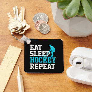 Eat Sleep Hockey Repeat       Key Ring