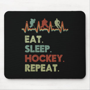 Eat Sleep Hockey Repeat Lifestyle Focus  Mouse Mat