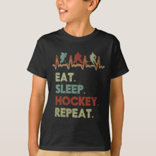 Eat Sleep Hockey Repeat Lifestyle Focus T-Shirt