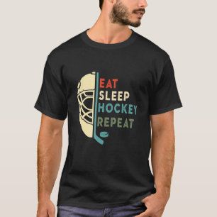 Eat Sleep Hockey Repeat retro vintage 1 T-Shirt