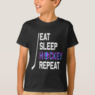 Eat Sleep Hockey Repeat Shirt - Hockey Gifts - Fun
