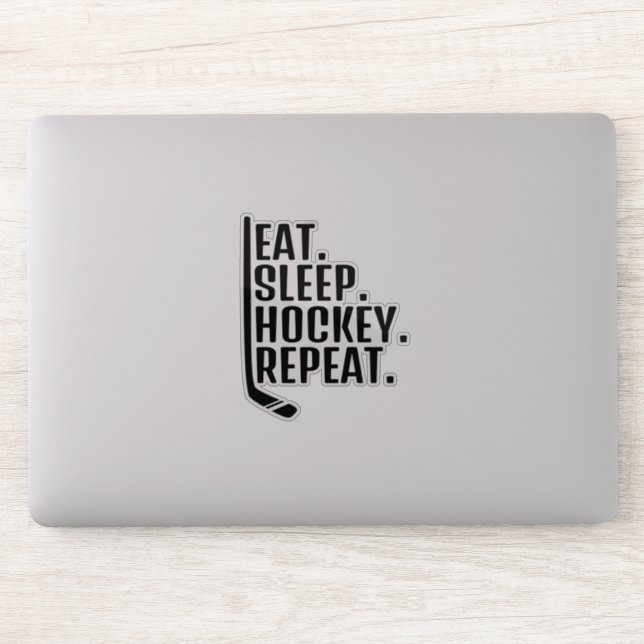 Eat Sleep Hockey Repeat  Sticker (Computer)