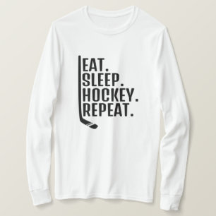 Eat Sleep Hockey Repeat   T-Shirt