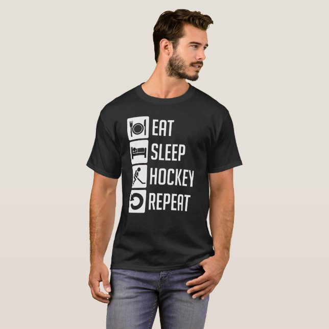 Eat, Sleep, Hockey, Repeat T Shirts (Front Full)