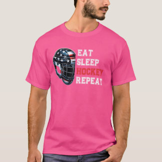 Eat Sleep Hockey Repeat Vintage T-Shirt