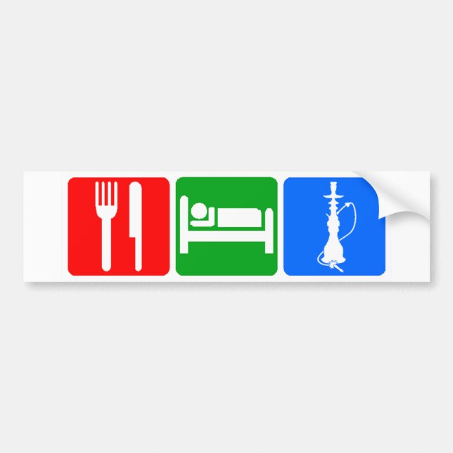 Eat,Sleep,Hookah Bumper Sticker (Front)