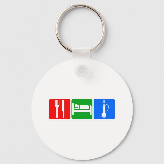 Eat,Sleep,Hookah Key Ring (Front)