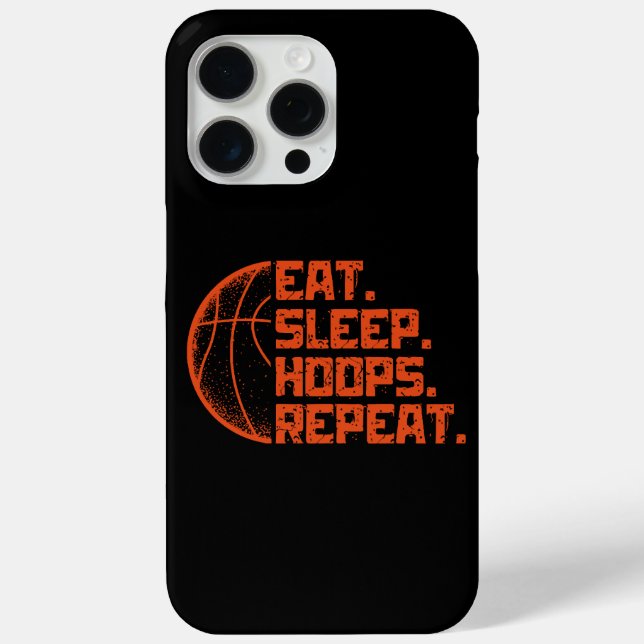 Eat Sleep Hoops Repeat Basketball Funny Quotes  Case-Mate iPhone Case (Back)