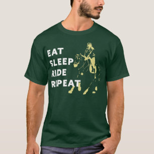 Eat Sleep Horse Riding Repeat Racing Pony Gift  T-Shirt
