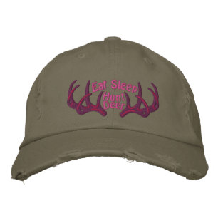 Eat Sleep Hunt Deer Embroidered Hat