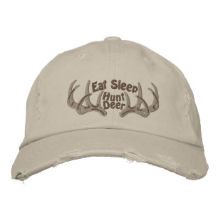 Eat Sleep Hunt Deer Embroidered Hat