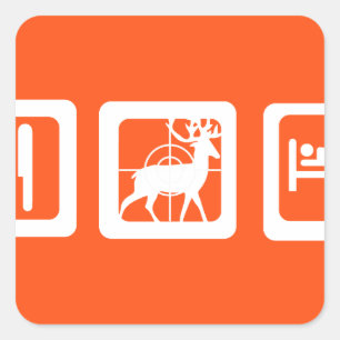 Eat Sleep Hunt Square Sticker
