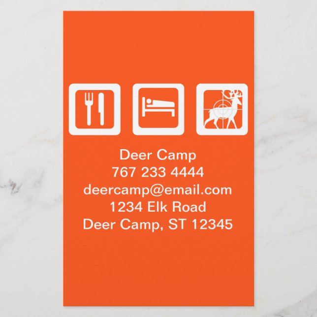 Eat Sleep Hunt Stationery (Front)