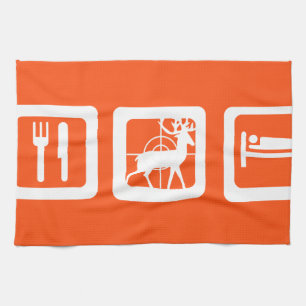Eat Sleep Hunt Tea Towel