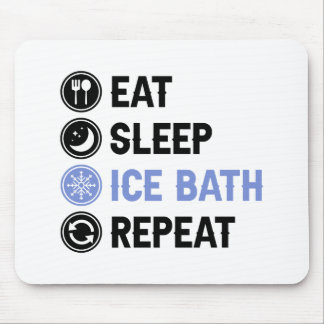 Eat Sleep Ice Bath Wim Hof Cold Shower Iceman Mouse Mat