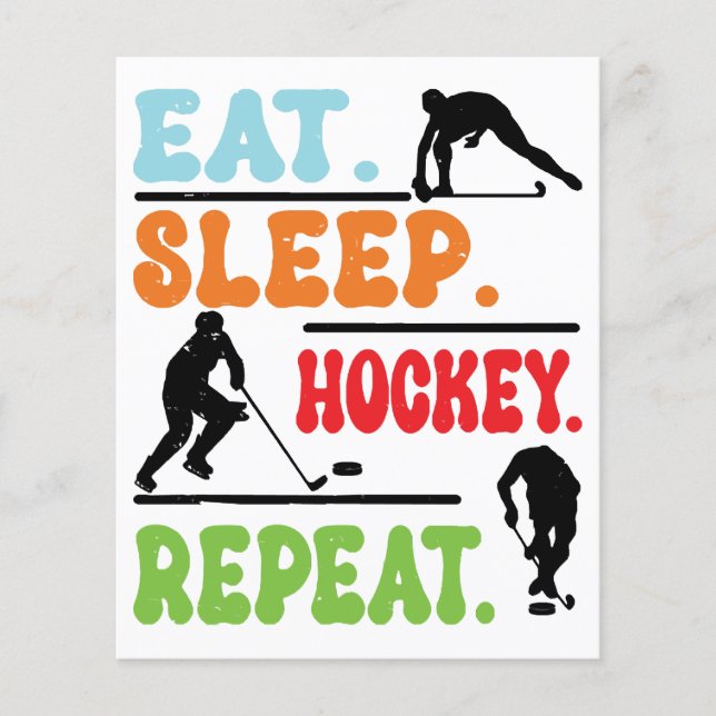 Eat Sleep Ice Hockey Repeat  (Front)