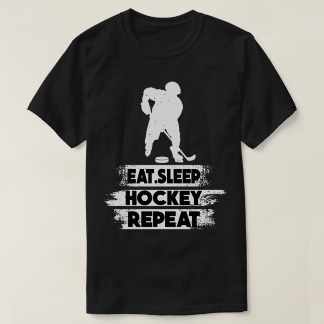 Eat Sleep Ice Hockey Repeat 3 T-Shirt (Design Front)