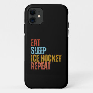 EAT SLEEP ICE HOCKEY REPEAT iPhone 11 CASE