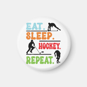 Eat Sleep Ice Hockey Repeat  Magnet
