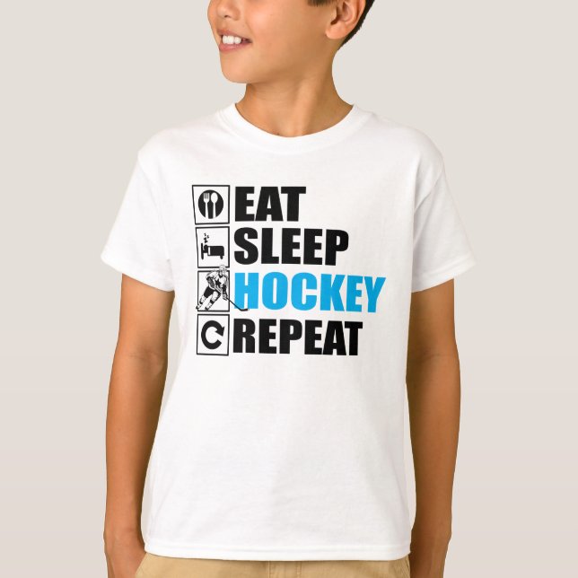 Eat Sleep Ice Hockey Repeat T-Shirt (Front)