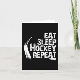 Eat Sleep Ice Hockey Repeat Vintage Gift Card