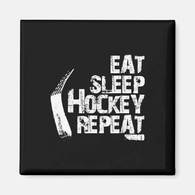 Eat Sleep Ice Hockey Repeat Vintage Gift  Magnet (Front)