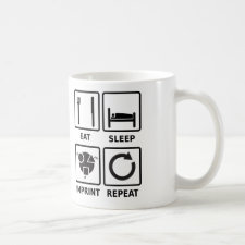 Eat, sleep, imprint, repeat mug