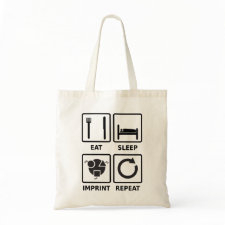 Eat, sleep, imprint, tote bag