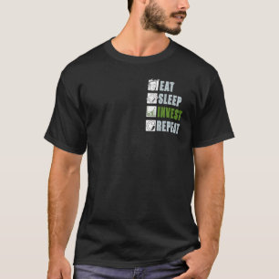 Eat Sleep Invest Repeat Funny Investor Minimalist T-Shirt