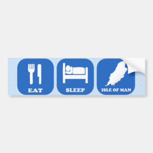 Eat Sleep Isle Of Man Bumper Sticker