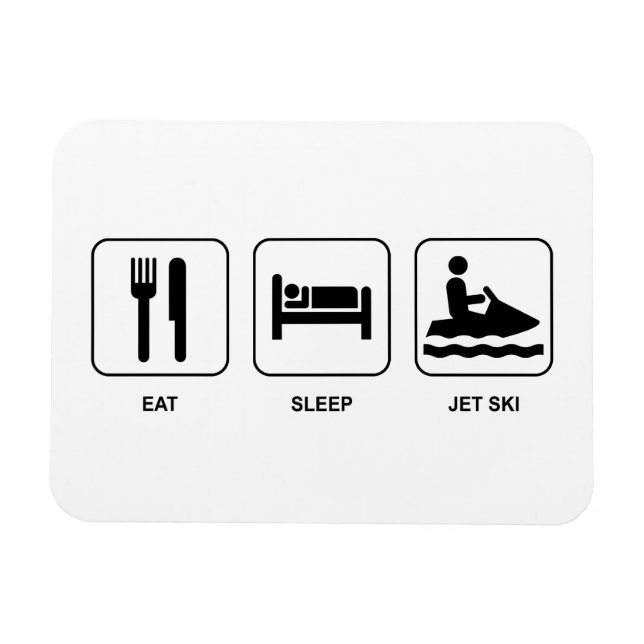 Eat Sleep Jet Ski Magnet (Horizontal)