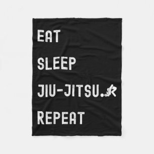Eat sleep jiu-jitsu Repeat Fleece Blanket