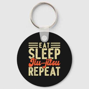 Eat Sleep Jiu-jitsu Repeat Men Women Brazilian Key Ring