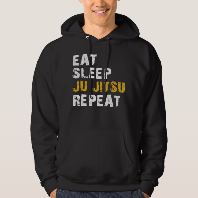eat sleep ju jitsu repeat hoodie (Front)