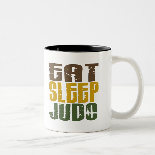 Eat Sleep Judo 1 Two-Tone Coffee Mug (Right)