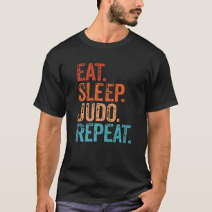 Eat Sleep Judo Repeat Funny Vintage Japanese Marti T-Shirt