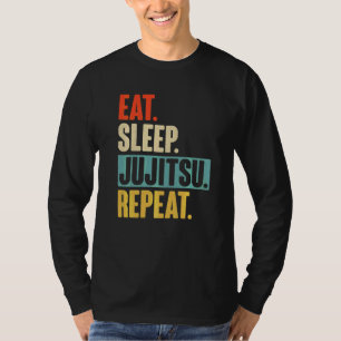 Eat Sleep Jujitsu Repeat Retro Vintage Jujitsu T-Shirt