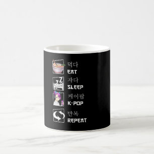 Eat Sleep K-Pop Repeat Music Kpop Fan Coffee Mug