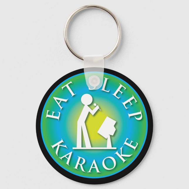Eat Sleep  Karaoke Key Ring (Front)